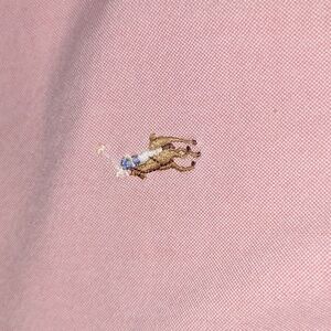 Vintage Ralph Lauren Men's Lt Pink Buttondown Classic Fit Shirt Multicolor Pony